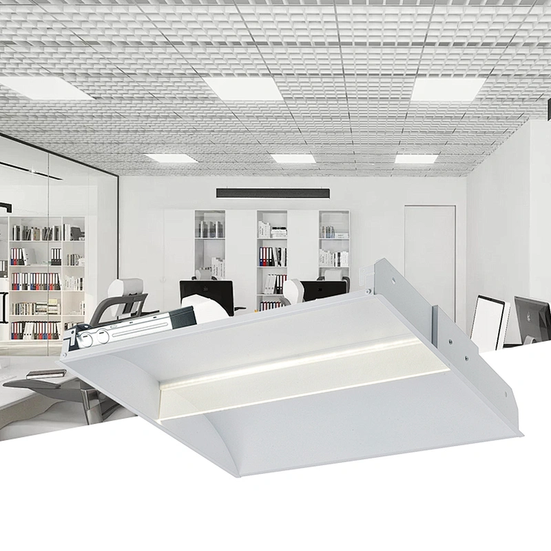 Halcon Factory Wholesale Office 24w 36w 42w 50w Indoor Led Flat Troffer Light