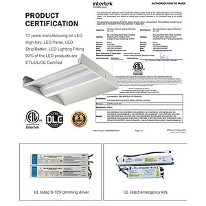 Energy saving CE ETL approved 2x2 2x4 24 36 42 50 w led up and down light
