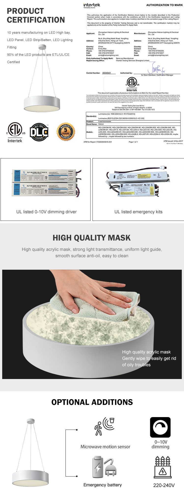Hongyue Lighting Is a professional commercial LED lighting manufacturer