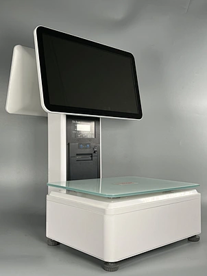 Cash register and weighing machine