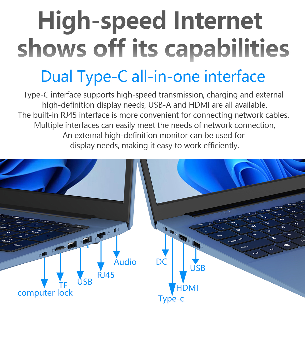 Thin laptop for business and office use