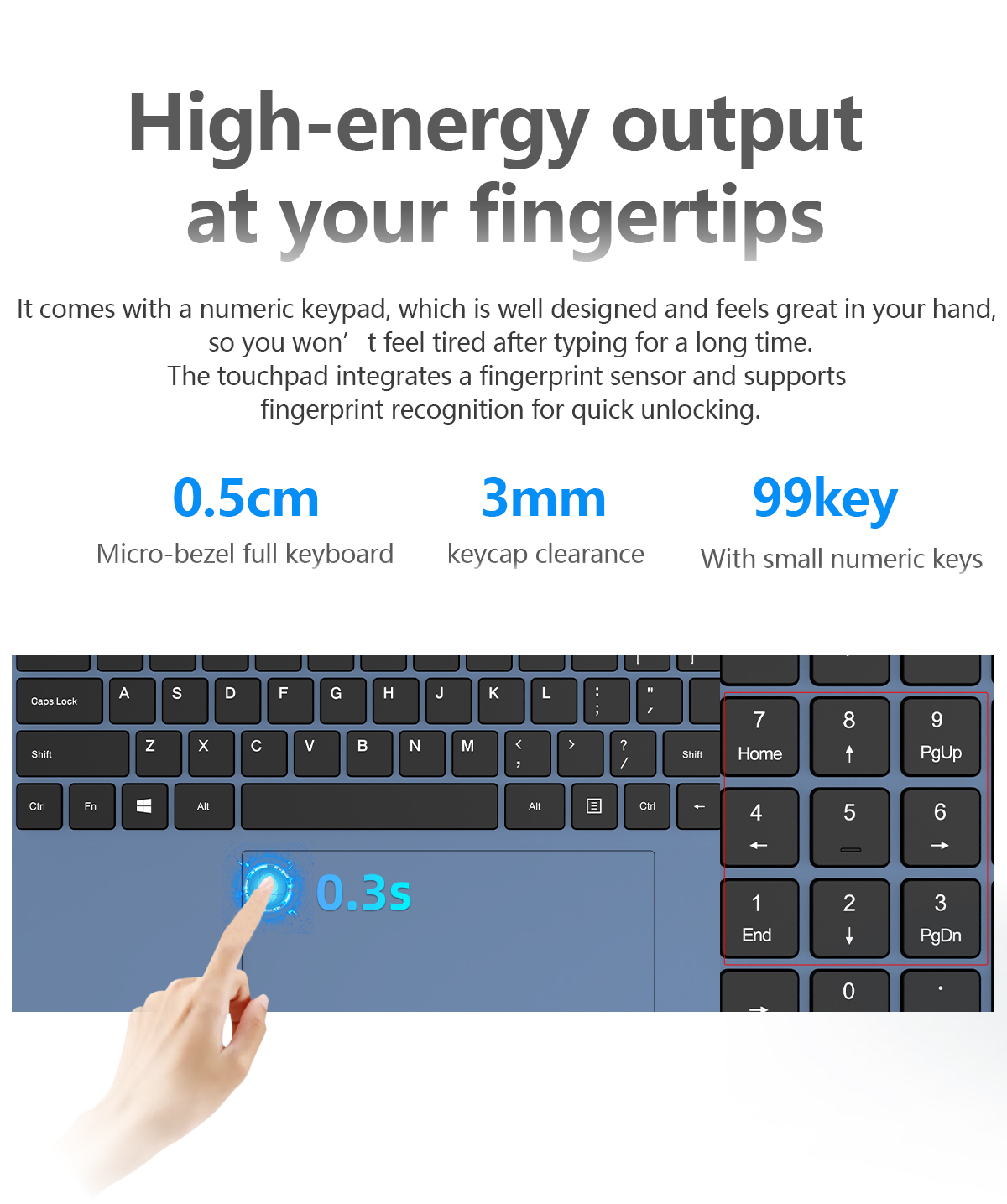 Thin laptop for business and office use