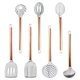 rose gold silicone kitchen utensils