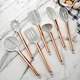 rose gold silicone kitchen utensils