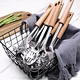 kitchen utensil with wooden handle