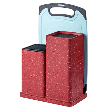 3 in 1 utensil and knife block with chopping board