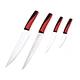 black and red handle kitchen knife set 4PK