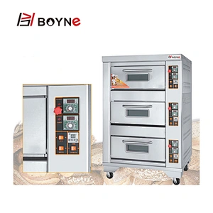Commercial Quality High Temperature Three Deck Three Tray Gas Bakery Oven