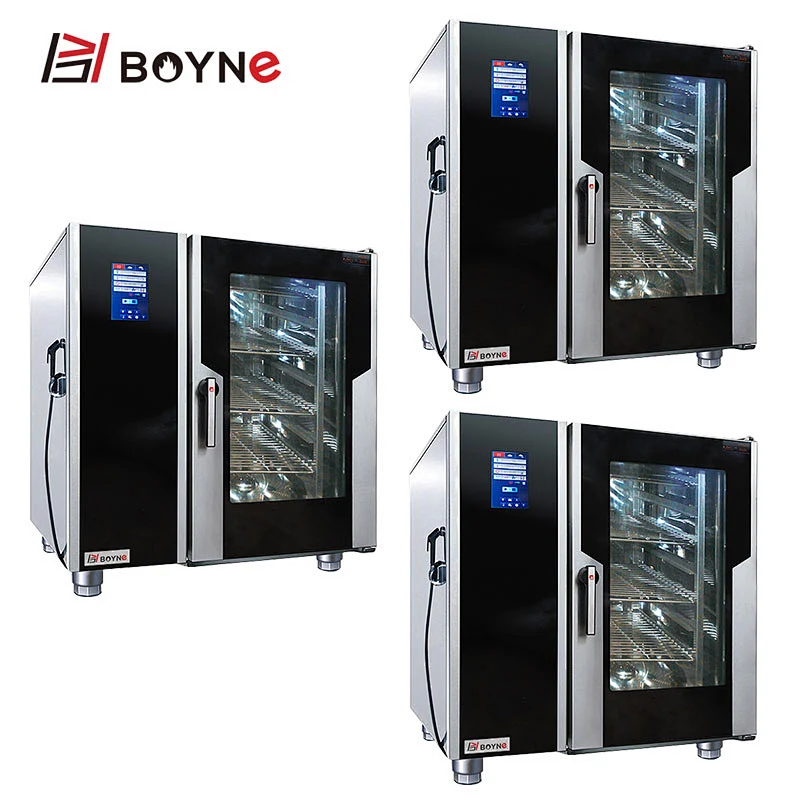 Kitchen Stainless Steel  Touch Screen 10 Layer Electric Combi Commercial Steam Oven