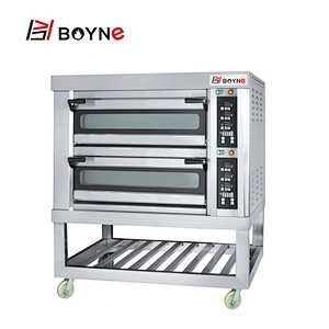 Commercial Stainless Steel Microcomputer Two Deck Four Trays 20-400 degreed Electric Oven