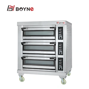 Bakery Shop High End High Temperature Commercial Bakery Three Deck Nine Trays Bread Oven