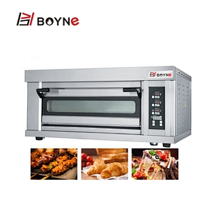 High End Microcomputer Stainless Steel Commercial One Deck Two Trays Bakery Oven