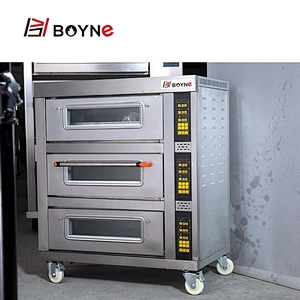 Micro Computer Electric Oven 3 Deck 6 Trays Bakery Oven For Bread Pizza