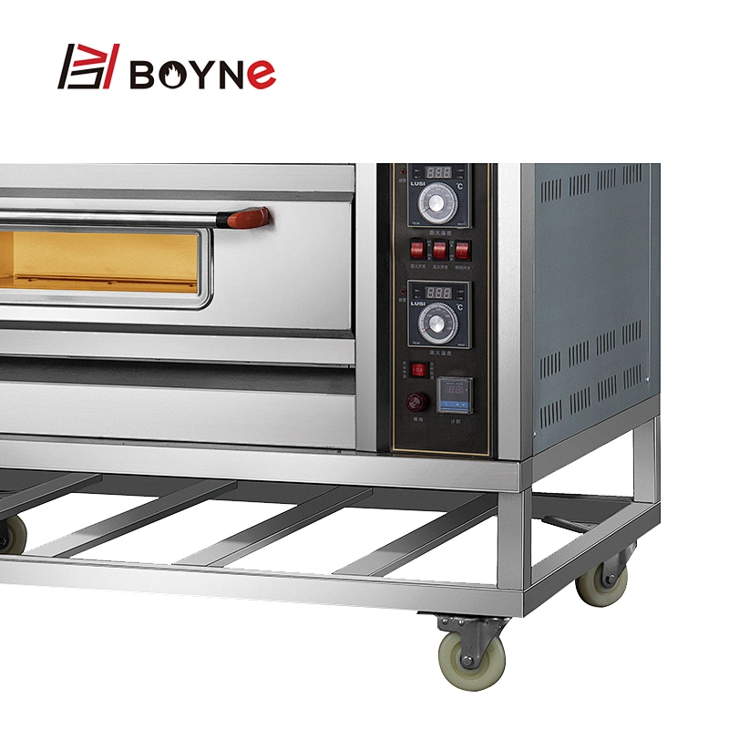 Commercial  Stainless Steel Gas Bakery Equipment Two layer Four Trays Bakery Oven