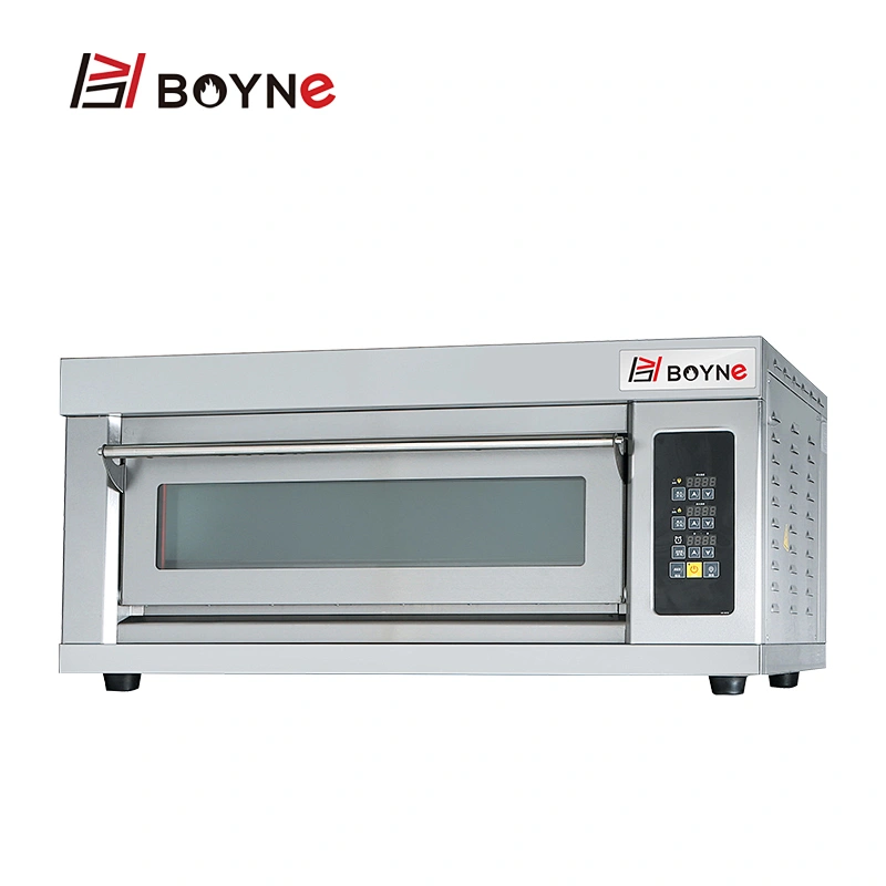 Commercial Microcomputer Type Stainless Steel One Deck Two Trays Bakery Oven