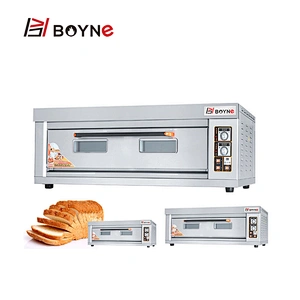 Commercial Bakery Deck Oven Stainless Steel One Layer Three Trays Bread Baking Oven