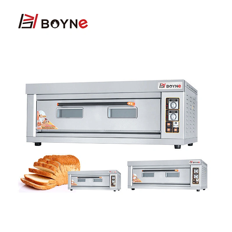 Commercial Bakery Deck Oven Stainless Steel One Layer Three Trays Bread Baking Oven