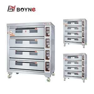 Big Capacity Commercial Bread Electric Stainless Steel Four Deck Twelve Trays Bakery Deck Oven