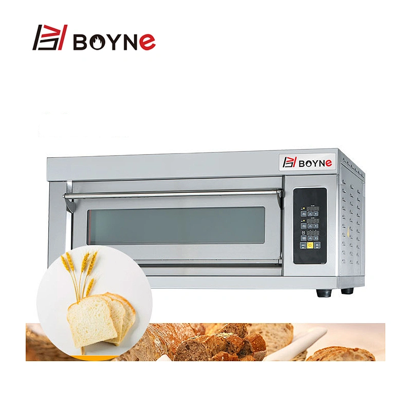 Commercial Microcomputer Type Stainless Steel One Deck Two Trays Bakery Oven