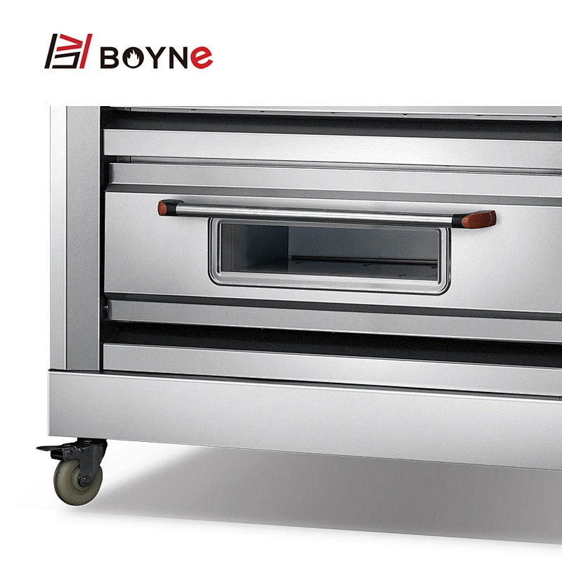 Commercial Stainless Steel Mechanical Control  Three Layer Six Trays Electric Bakery Deck Oven For Bread