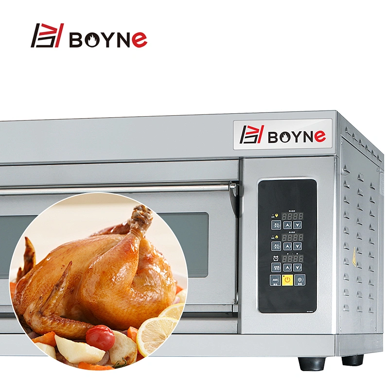 Commercial Microcomputer Type Stainless Steel One Deck Two Trays Bakery Oven