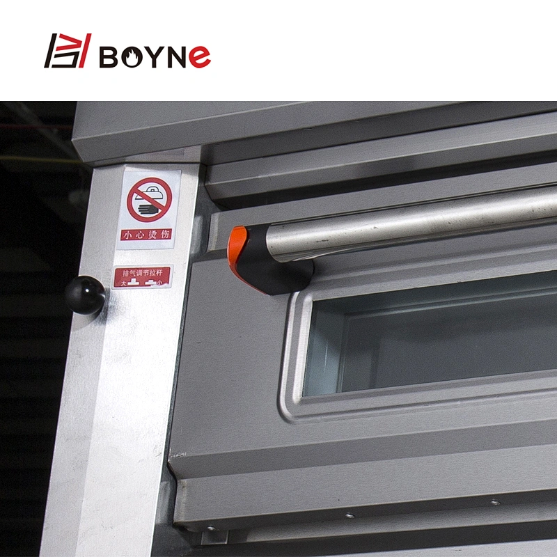 Gas Stainless Steel Single Deck Two Trays Commercial Bakery Equipment Deck Oven