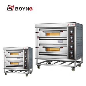 Commercial  Stainless Steel Gas Bakery Equipment Two layer Four Trays Bakery Oven