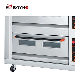 Commercial Durable Stainless Steel Gas Oven Three Deck Six Trays Bread Oven For Cake Shop