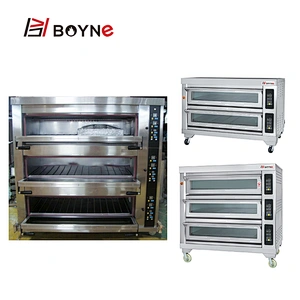 Commercial Bakery Shop Three Deck Nine Trays Microcomputer Electric Bakery Oven