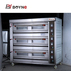 Food Shop Kitchen 2 Deck 4 Trays Bakery Oven Gas Baking Deck Oven