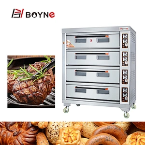 Big Capacity Commercial Bread Electric Stainless Steel Four Deck Twelve Trays Bakery Deck Oven