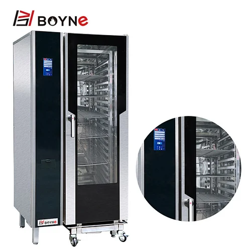 Commercial Kitchen Stainless Steel 20 Trays Touch Screen Electric Cooking Combi Steam Oven  Equipment