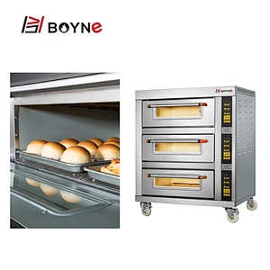 Micro Computer Electric Oven 3 Deck 6 Trays Bakery Oven For Bread Pizza