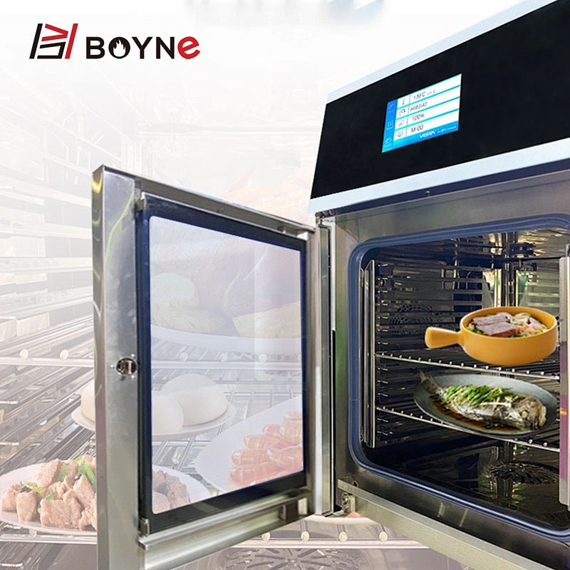 Electric Touch Screen Version Combi Oven 4 Trays Steaming Roasting And Baking Oven