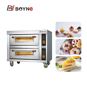 Restaurant Hotel Kitchen Baking Pastry Oven 2 Layer 4 Trays Electric Oven