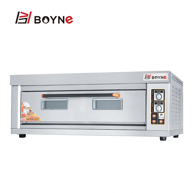 Commercial Bakery Deck Oven Stainless Steel One Layer Three Trays Bread Baking Oven