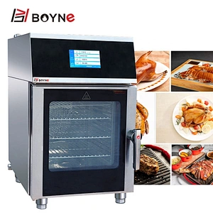 Electric Touch Screen Version Combi Oven 4 Trays Steaming Roasting And Baking Oven