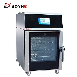Electric Touch Screen Version Combi Oven 4 Trays Steaming Roasting And Baking Oven
