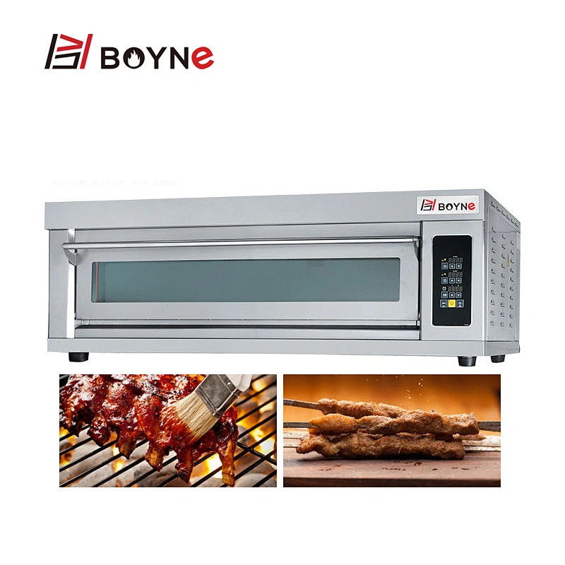 Commercial Microcomputer Type One Deck Three Trays Bakery Oven For Cake Shop