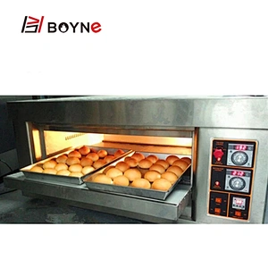 Commercial Durable Stainless Steel Gas Oven Three Deck Six Trays Bread Oven For Cake Shop