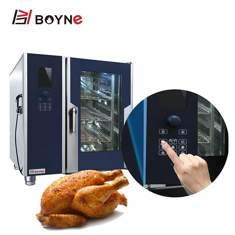 Professional LCDE Type Commercial Kitchen 6 Trays Electric Combi Oven