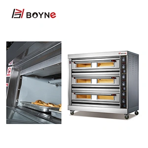Commercial Mechanical Control Three Layers Nine Trays  Bakery Deck Oven For Baking