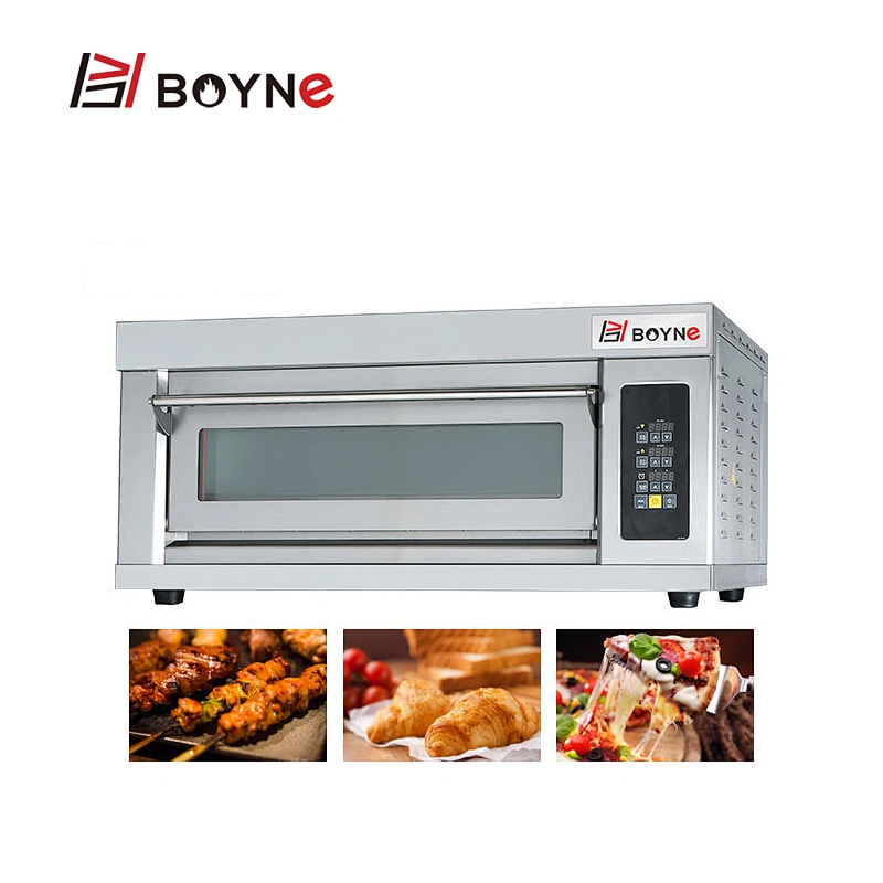 Commercial Microcomputer Type Stainless Steel One Deck Two Trays Bakery Oven