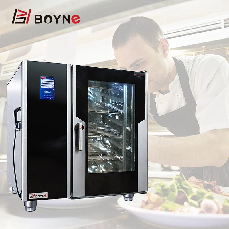 Commercial Touch Screen type  Combi Steam Oven Table Top 10 Layer Cooking Combi Steam Oven Equipment