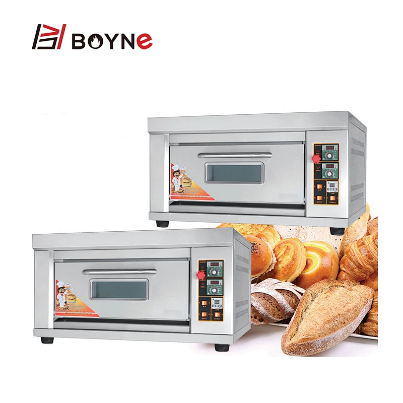 Stainless Steel Commercial Bakery Kitchen Equipment One Layer  One Tray Gas Bread Bakery Oven