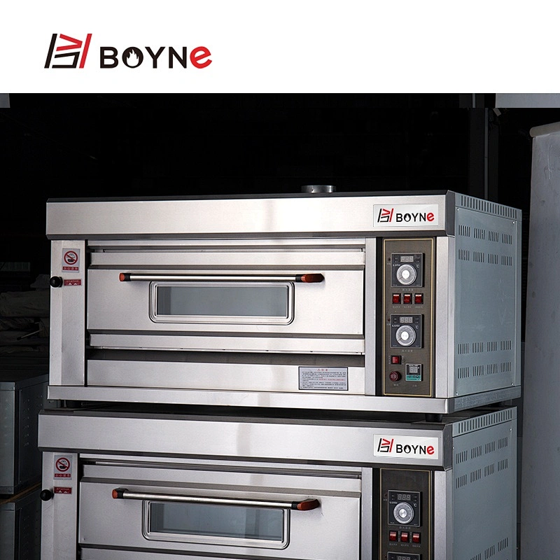 Commercial Bakery Gas 3 Layer 9 Trays Deck Oven Temperature Control Kitchen Oven