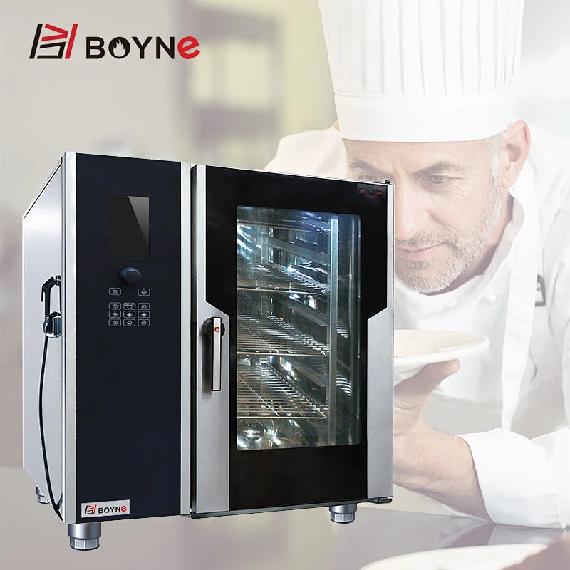 Commercial Stainless Steel 10 Tray Mini-Combi Steamer with Boiler Combi Food Oven