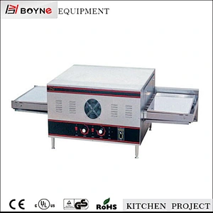 Stainless Steel 18 Inch Commercial Pizza Oven / Gas Conveyor Pizza oven with belt