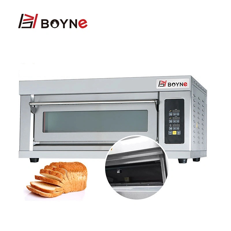 Commercial Microcomputer Type Stainless Steel One Deck Two Trays Bakery Oven