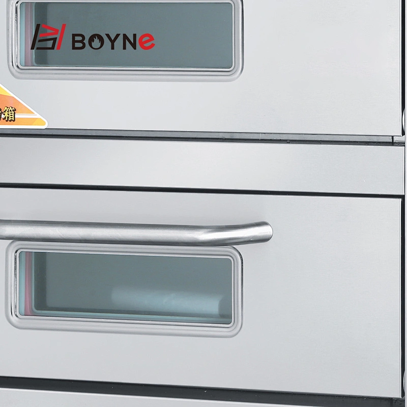 Commercial Stainless Steel Bakery Shop Double Deck Two Layer Oven With Viwing Door